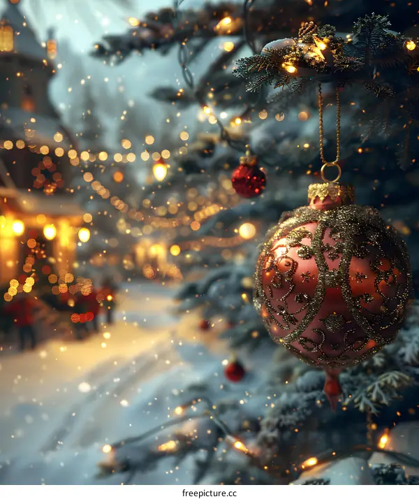 Christmas lights on the street