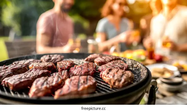 Outdoor barbecue with friends