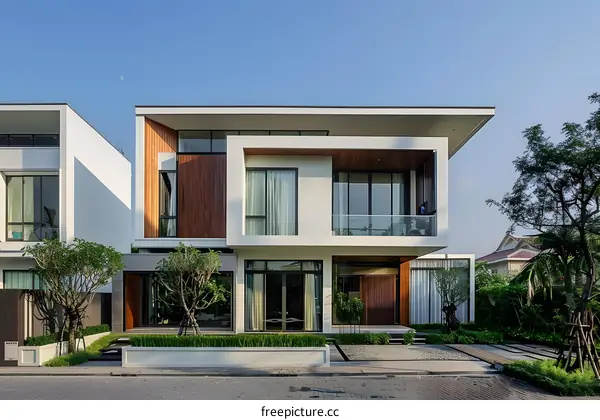 Modern Home Design With Wooden Accents