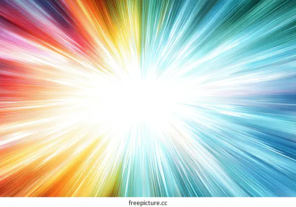 Radiant Burst of Colors Abstract Background Design