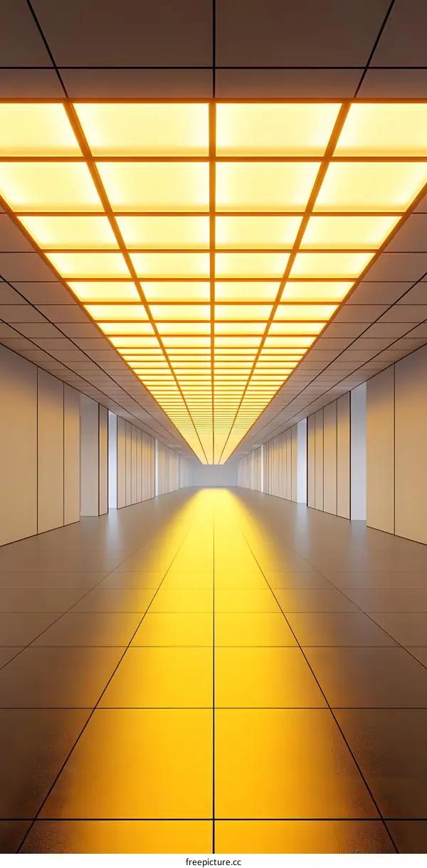 Yellow Light Corridor Interior Design