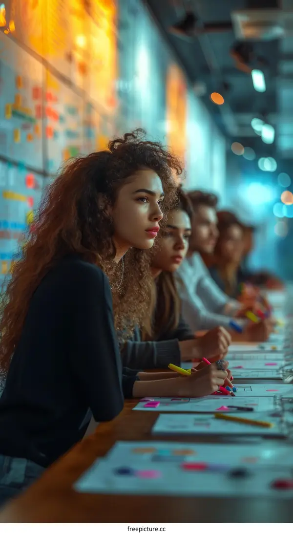 A group of young professionals in a meeting