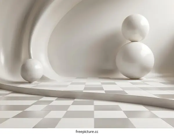 Abstract Interior Design with Geometric Shapes