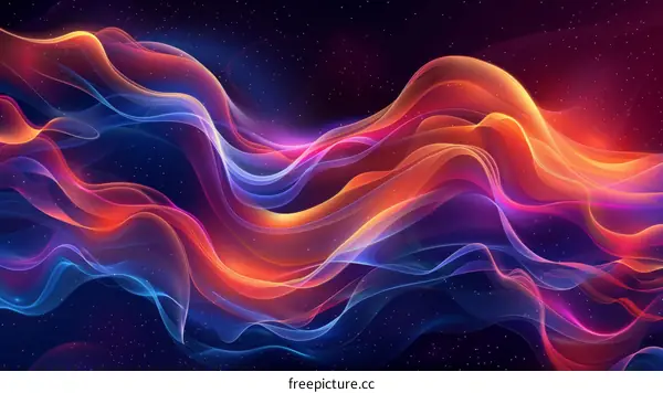 Abstract Colorful Flowing Lines Background Design