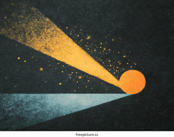 Abstract Art Design with Orange Circle