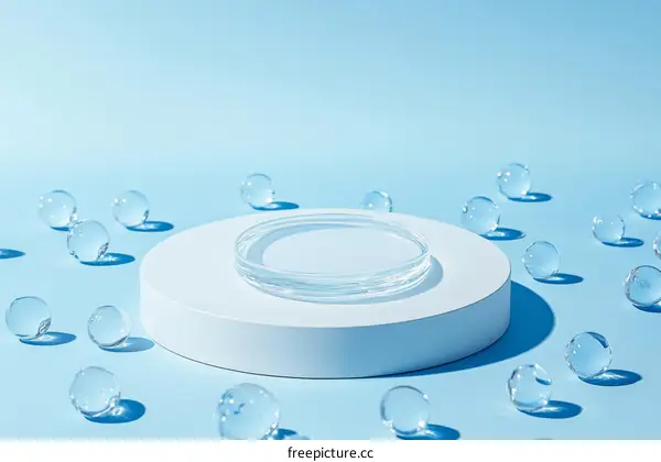 Elegant  Product Display  with Transparent Balls