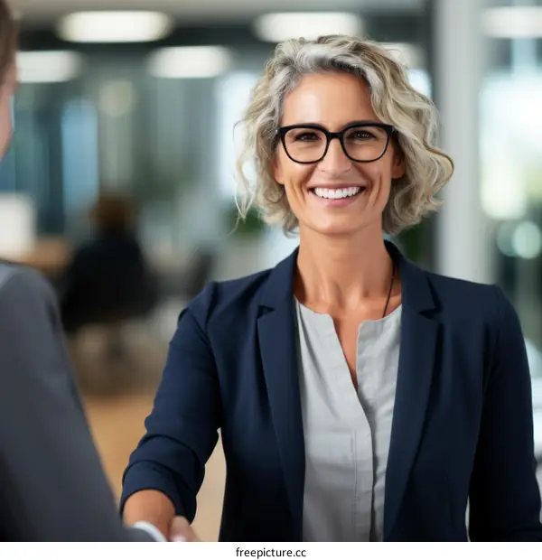 Confident businesswoman in a meeting