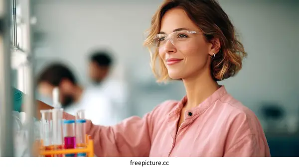 Female Scientist Working in a Laboratory
