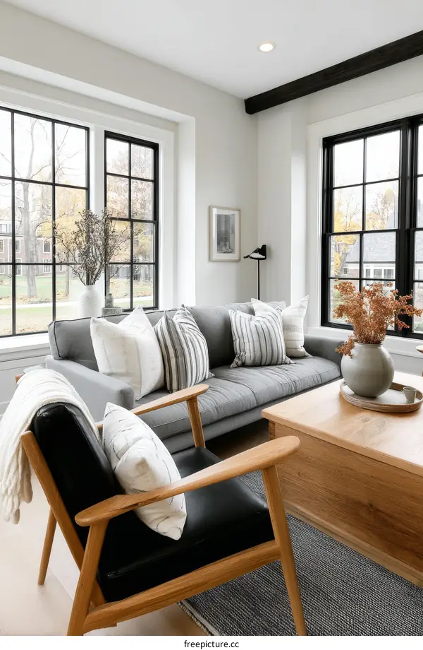 Modern Farmhouse Living Room with Natural Light