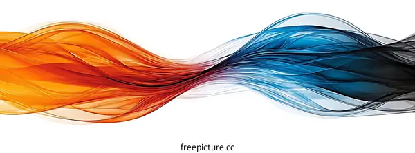 Abstract Color Flowing Lines Art Design