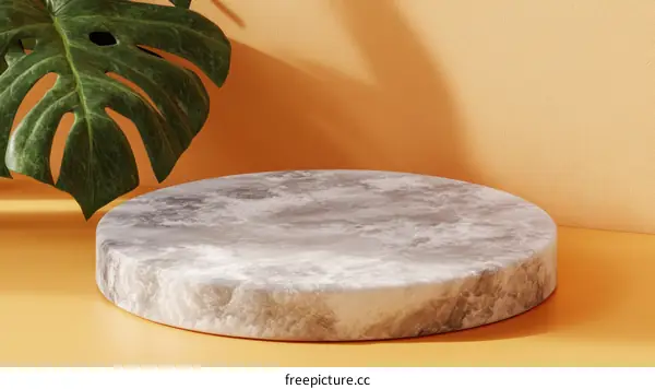 Abstract Minimalist Marble Podium Display