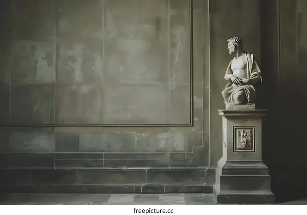 Stone Statue Inside a Building