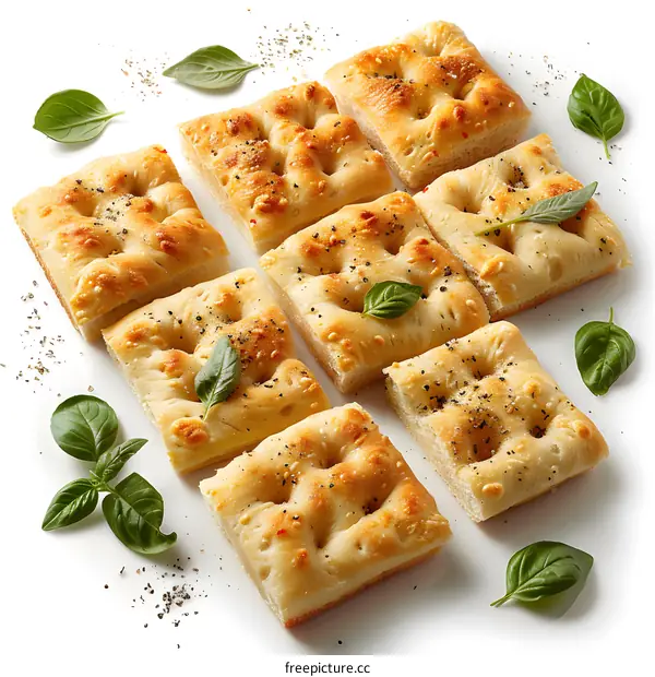 Focaccia with Fresh Herbs and Spices