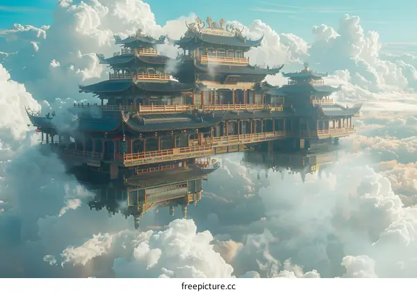 Floating Palace Above the Clouds