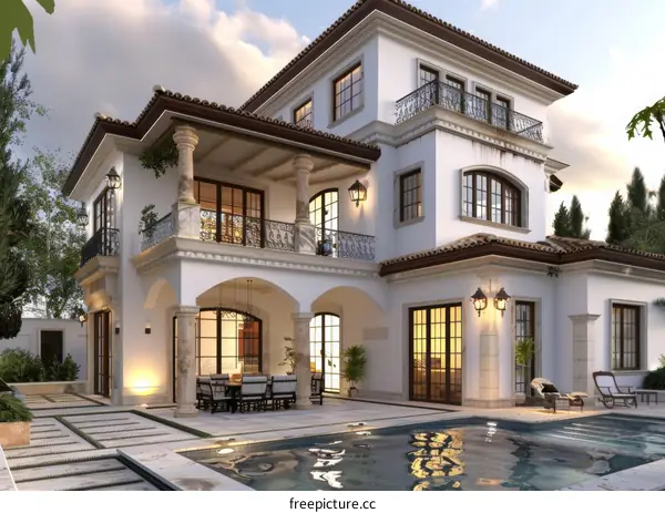 Luxury Spanish Villa with Swimming Pool and Courtyard