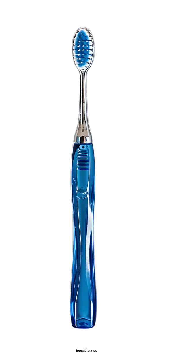 [Transparent Background PNG]Blue Toothbrush on White Background