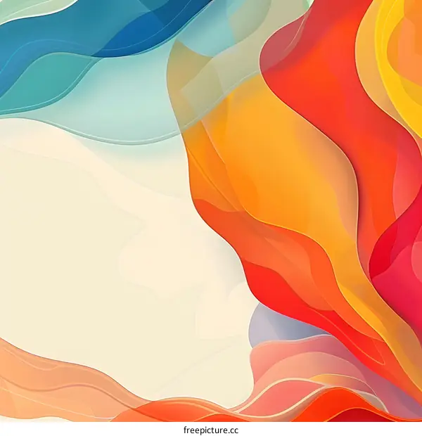 Abstract Colorful Background with Wavy Lines