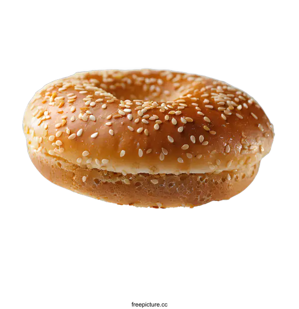 [Transparent Background PNG]Single Sesame Seed Bagel