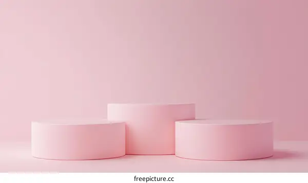 Pink Geometric Display Stands