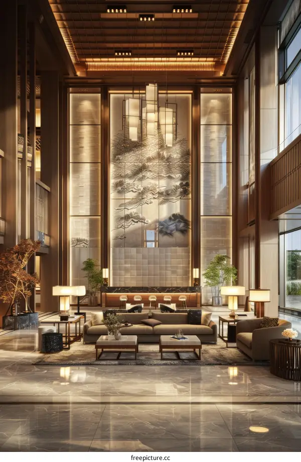 Elegant Modern Hotel Lobby Interior Design