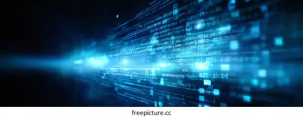 Abstract Digital Code Stream Background