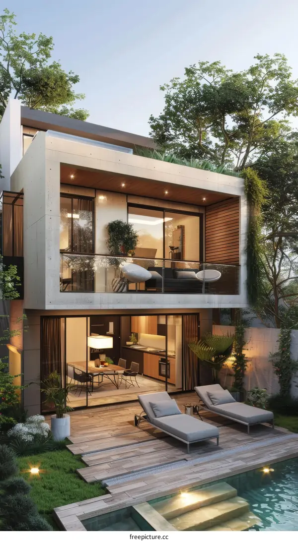 Modern Townhouse with Private Backyard Pool