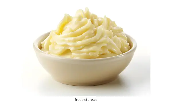 Close-up of a bowl of mayonnaise
