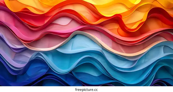 Colorful abstract waves