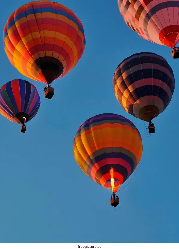 Colorful Hot Air Balloons Soaring Through the Sky