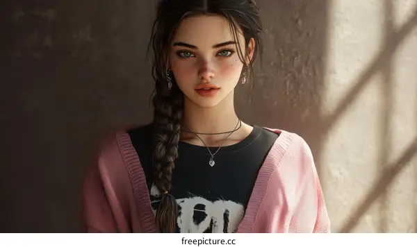 Digital Illustration of a Young Woman