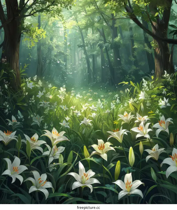 Lilies in the Forest