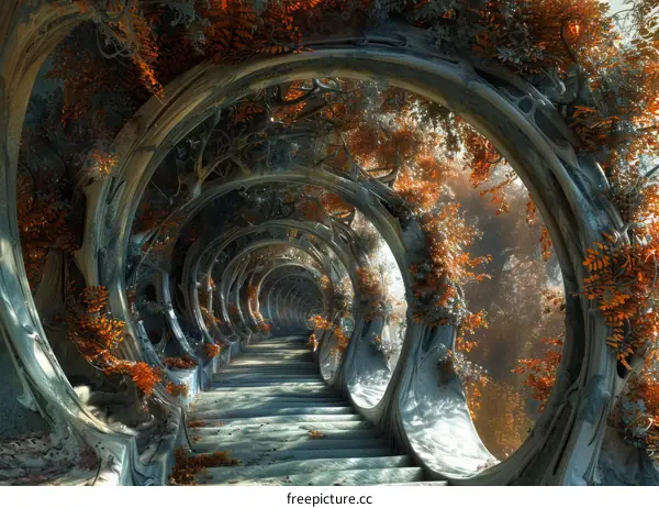 Whimsical and Ethereal Tree Tunnel