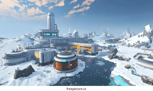 Futuristic Arctic Base Complex