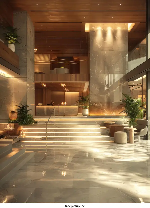 Modern Luxury Hotel Lobby Design