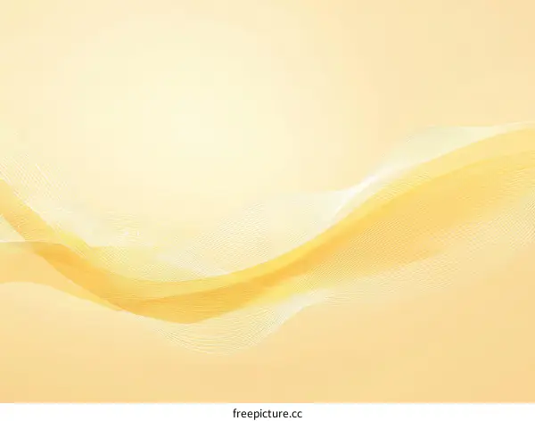 Abstract Soft Yellow Wave Background Design