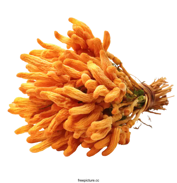 [Transparent Background PNG]Dried Clustered Fungi Close-up