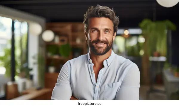 Portrait of a handsome man smiling