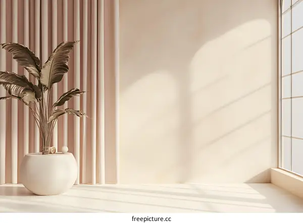 Minimalist Interior Design with Plant and Window