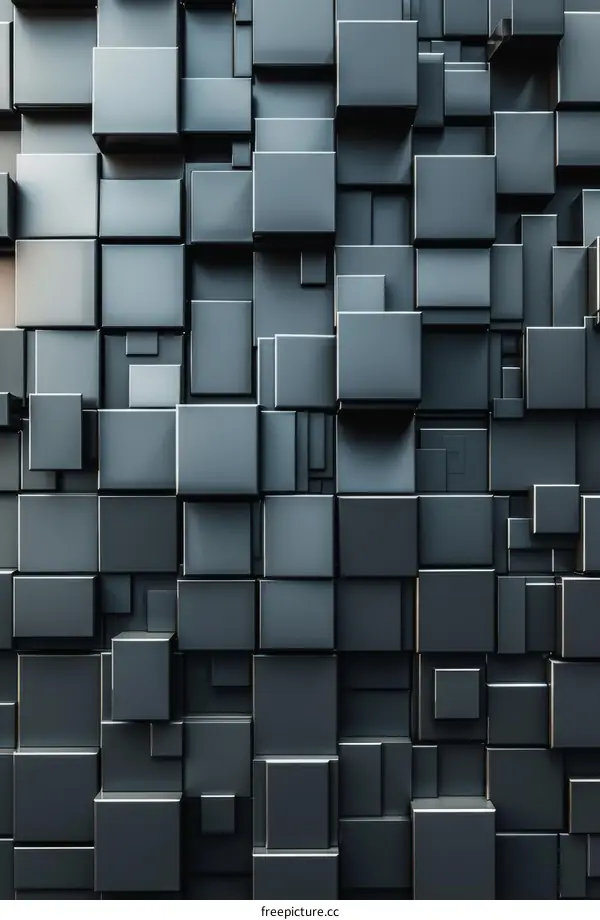 Black 3D cubes background