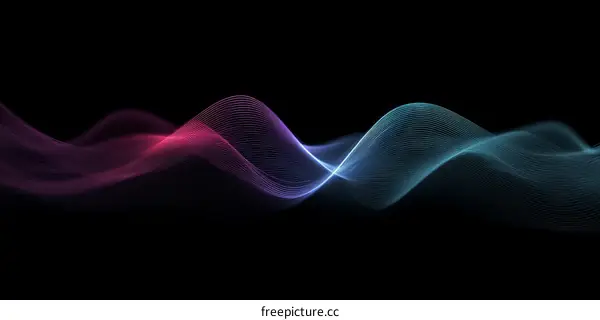 Abstract Wave Lines Illustration