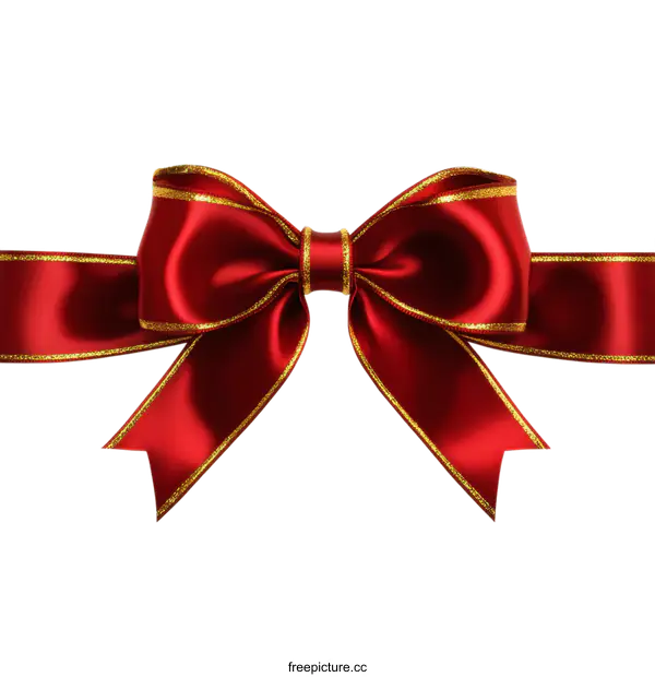 [Transparent Background PNG]Elegant Red Ribbon Bow Decoration