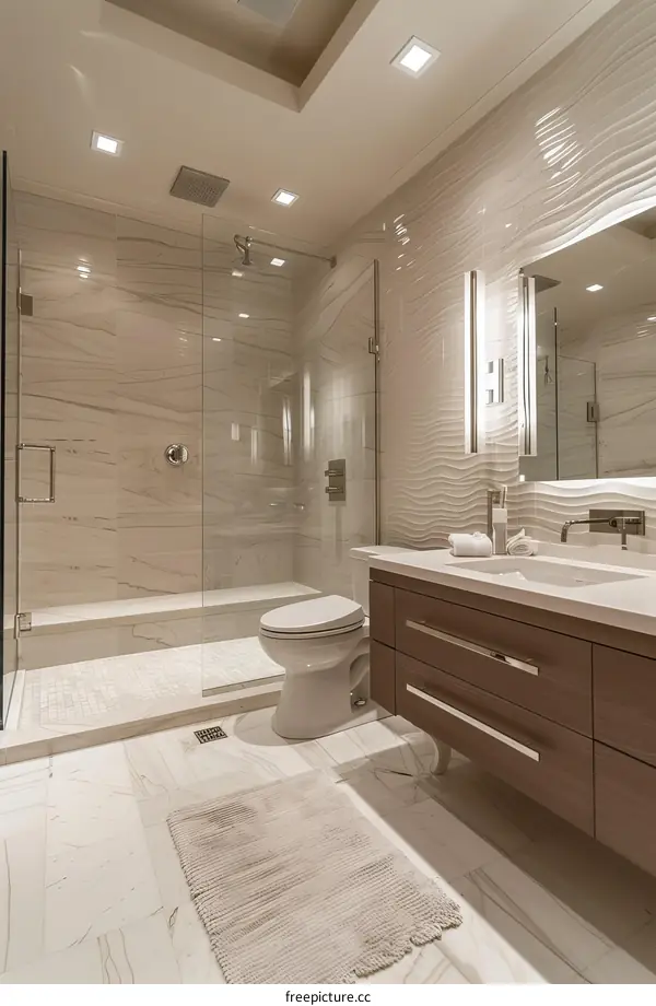 Modern Luxury Bathroom Design with Elegant Fixtures