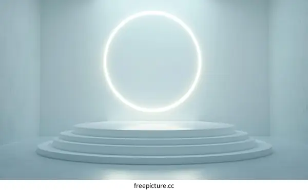 Modern Minimalist Light Circle Product Display