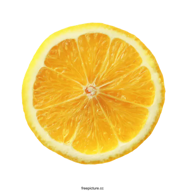 [Transparent Background PNG]Close-up view of a lemon slice