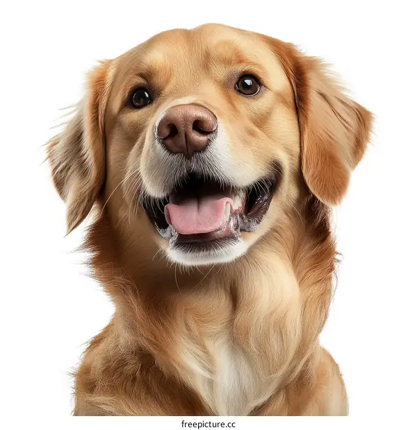 Close Up Portrait of a Happy Golden Retriever
