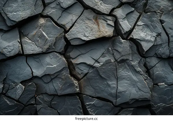 Dark cracked rock surface texture background