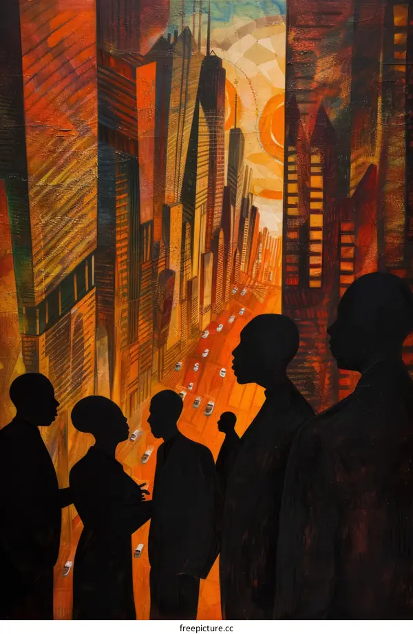 Urban Street Scene with People