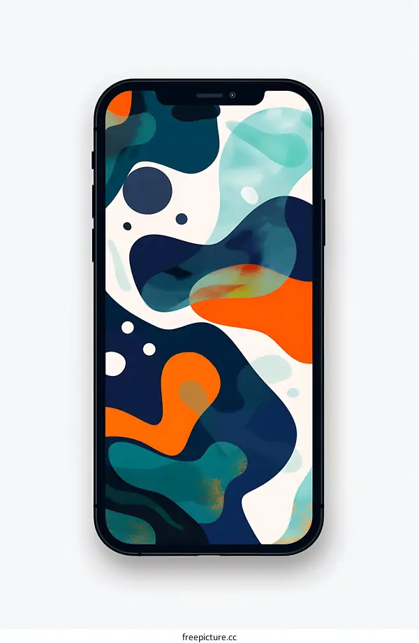 Abstract Phone Wallpaper with Colorful Shapes