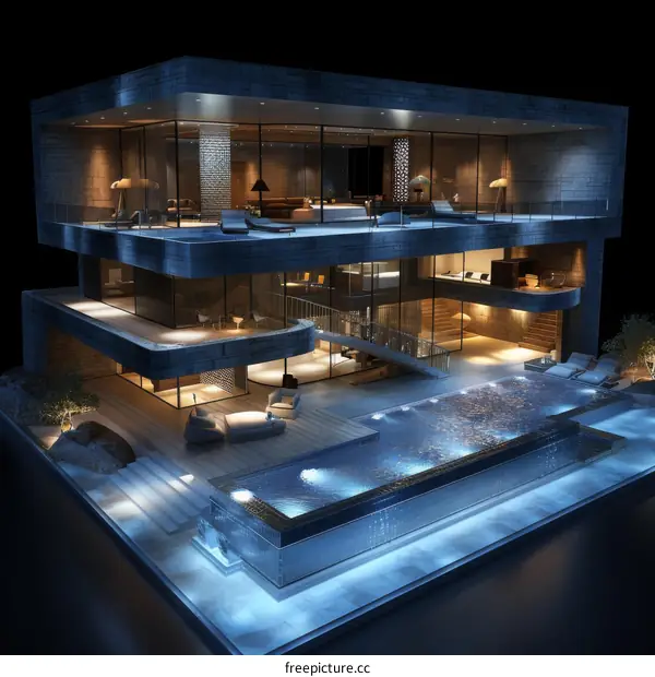 Modern Luxury Mansion with Swimming Pool