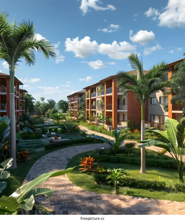 Courtyard of a residential building